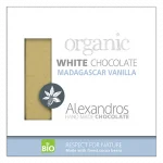 Λευκή σοκολάτα με βανίλια Μαδαγασκάρης, βιολογική 90γρ. – Alexandros