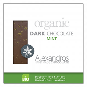 Σοκολάτα υγείας 70% με Μέντα, βιολογική 90γρ. – Alexandros