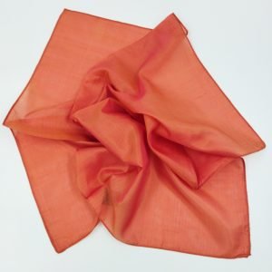 Μεταξωτό τετράγωνο πορτοκαλί ιριδίζον μαντήλι
