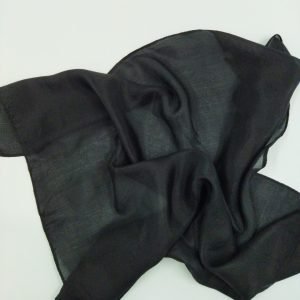 Ολομέταξο μαύρο τετράγωνο μαντήλι 50X50