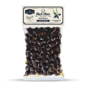 Μαύρες ελιές Βαρελίσιες 250g "Αστέριος"